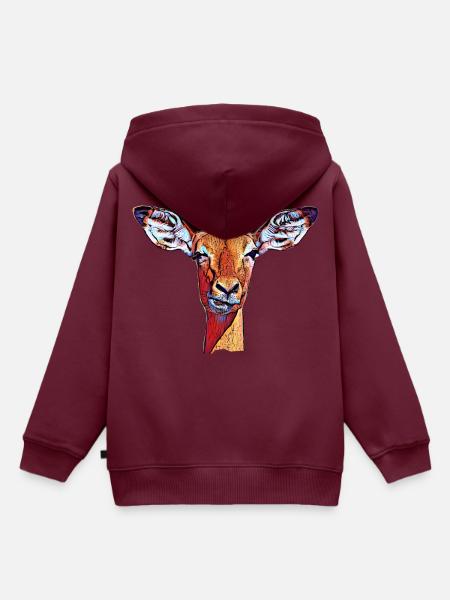 ℜ𝔢𝔥 - Kinder Premium Organic Hoodie - Burgunderrot