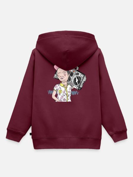 Sommerwetter - Kinder Premium Organic Hoodie - Burgunderrot