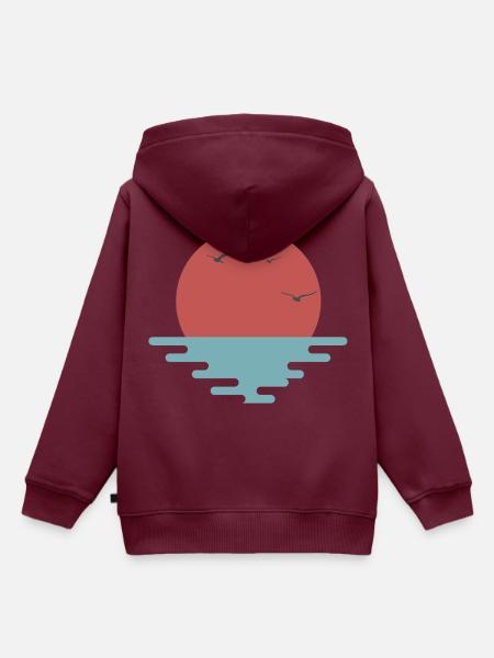 Fernweh - Reiselust - Kinder Premium Organic Hoodie - Burgunderrot