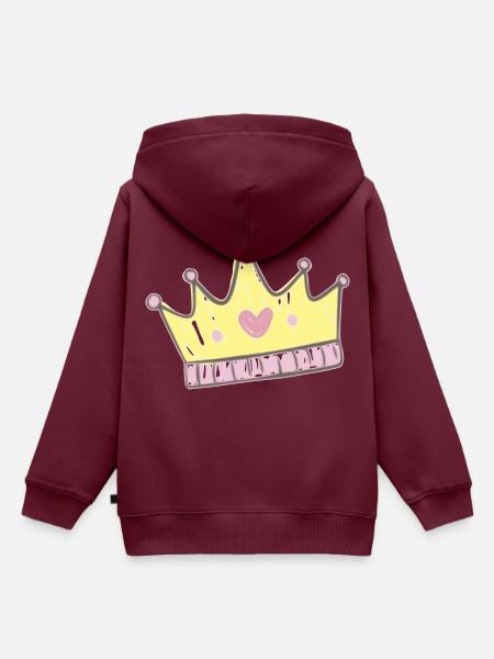 Prinzessin - Kinder Premium Organic Hoodie - Burgunderrot
