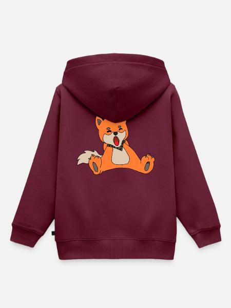 Shiba - Kinder Premium Organic Hoodie - Burgunderrot