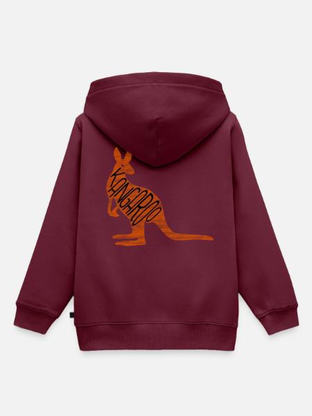 Kangaroo - Australia - Geschenkidee - Tshirt - Kinder Premium Organic Hoodie - Burgunderrot