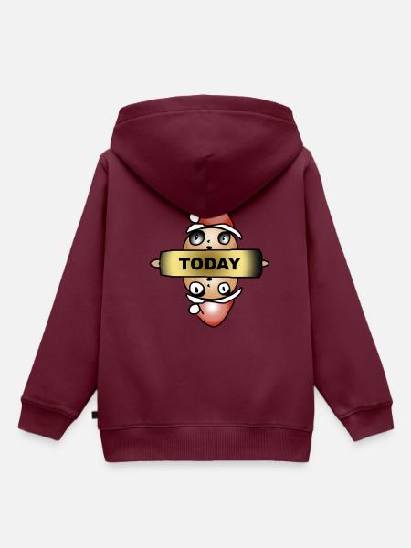 Today - Kinder Premium Organic Hoodie - Burgunderrot