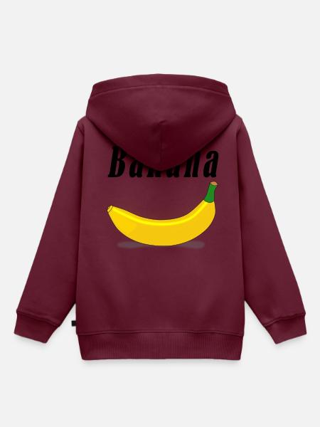 Banana - Kinder Premium Organic Hoodie - Burgunderrot