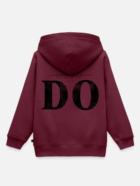 Motivation Tun Erfolg - Kinder Premium Organic Hoodie - Burgunderrot