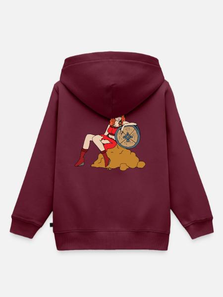 Wikinger Schildmaid Vikings - Kinder Premium Organic Hoodie - Burgunderrot