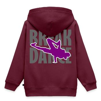 Breakdance Breakdancer Breakdancing Streetdance - Kinder Premium Organic Hoodie - Burgunderrot - Hinten - AI Model Kid Female (0cm)