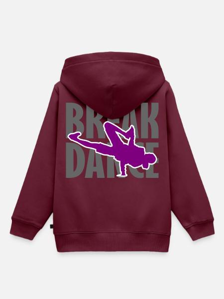 Breakdance Breakdancer Breakdancing Streetdance - Kinder Premium Organic Hoodie - Burgunderrot