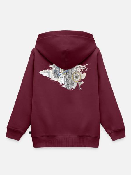 Fixie Fahrräder - Kinder Premium Organic Hoodie - Burgunderrot
