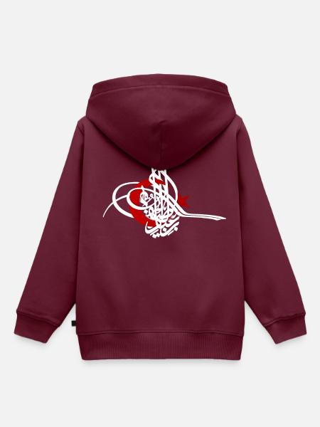 Tughra - Kinder Premium Organic Hoodie - Burgunderrot