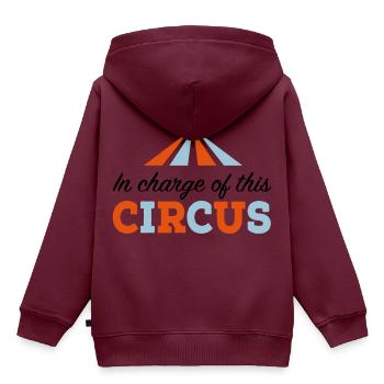 Chef - Kinder Premium Organic Hoodie - Burgunderrot - Hinten - AI Model Kid Female (0cm)