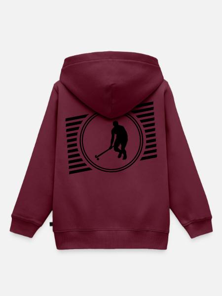 Hockey - Kinder Premium Organic Hoodie - Burgunderrot