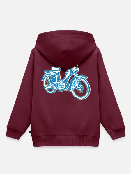 Mofa - Kinder Premium Organic Hoodie - Burgunderrot