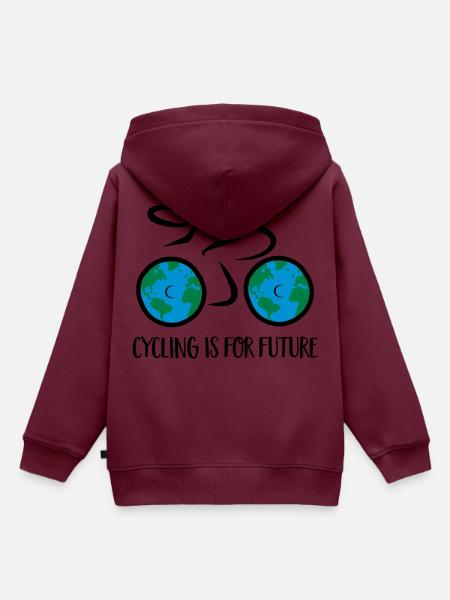 Fahrrad - Kinder Premium Organic Hoodie - Burgunderrot
