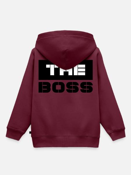 the boss - Kinder Premium Organic Hoodie - Burgunderrot