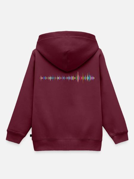 Sound - Kinder Premium Organic Hoodie - Burgunderrot