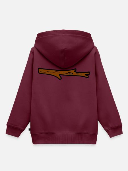 Ast - Kinder Premium Organic Hoodie - Burgunderrot