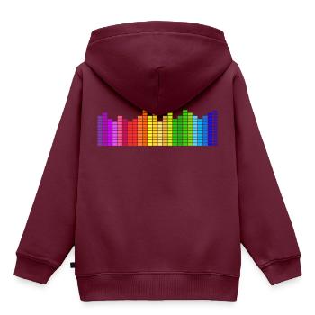 Equalizer HD - Kinder Premium Organic Hoodie - Burgunderrot - Hinten - AI Model Kid Female (0cm)