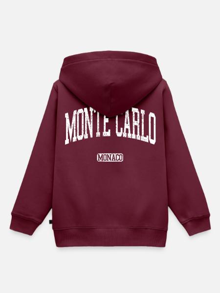 Monte Carlo - Kinder Premium Organic Hoodie - Burgunderrot