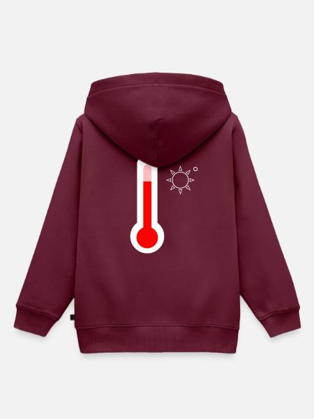 Weather METER - Kinder Premium Organic Hoodie - Burgunderrot