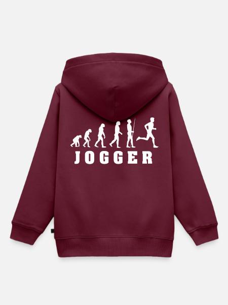 Jogger - Kinder Premium Organic Hoodie - Burgunderrot