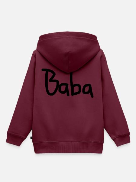 Baba - Kinder Premium Organic Hoodie - Burgunderrot