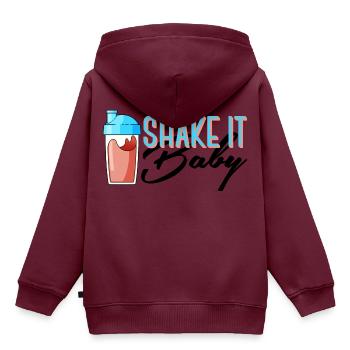 Shake it Baby - Kinder Premium Organic Hoodie - Burgunderrot - Hinten - AI Model Kid Female (0cm)