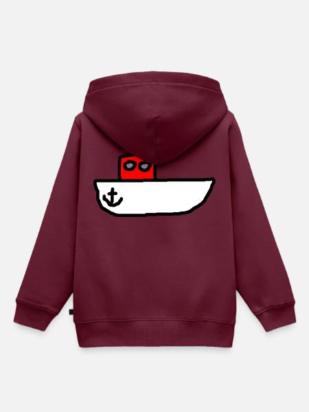 Motorboot - Kinder Premium Organic Hoodie - Burgunderrot