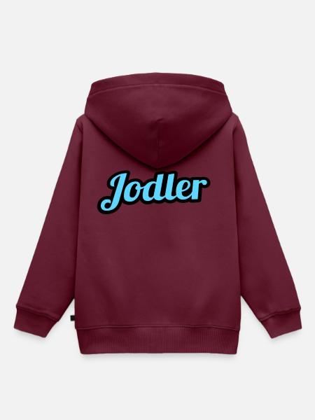Jodler - Kinder Premium Organic Hoodie - Burgunderrot