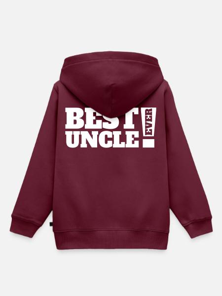 Best Uncle Ever - Kinder Premium Organic Hoodie - Burgunderrot