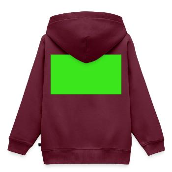 Einfach grünes tshirt - Kinder Premium Organic Hoodie - Burgunderrot - Hinten - AI Model Kid Female (0cm)