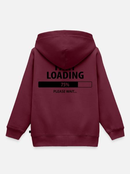 FART Loading - Kinder Premium Organic Hoodie - Burgunderrot