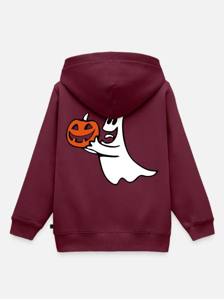 Ghost - Kinder Premium Organic Hoodie - Burgunderrot