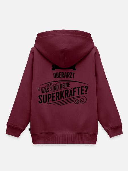 Oberarzt - Kinder Premium Organic Hoodie - Burgunderrot