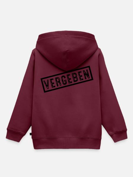 Vergeben - Kinder Premium Organic Hoodie - Burgunderrot