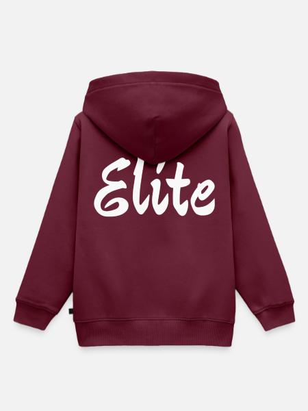 Elite - Kinder Premium Organic Hoodie - Burgunderrot
