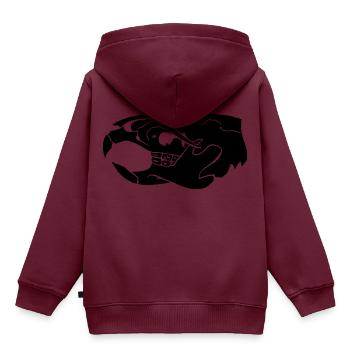 rat skull black - Kinder Premium Organic Hoodie - Burgunderrot - Hinten - AI Model Kid Female (0cm)