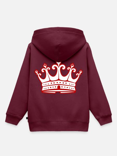 Krone Royal Symbol - Kinder Premium Organic Hoodie - Burgunderrot