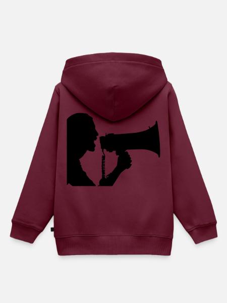 Megaphon - Kinder Premium Organic Hoodie - Burgunderrot