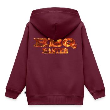 BBQ Master Griller Grill Meister Geschenk - Kinder Premium Organic Hoodie - Burgunderrot - Hinten - AI Model Kid Female (0cm)