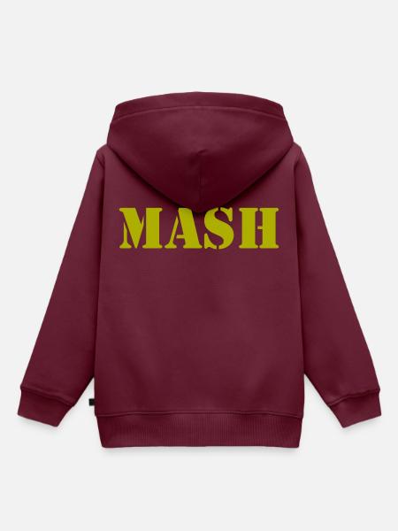 MASH - Kinder Premium Organic Hoodie - Burgunderrot