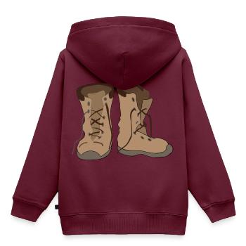 schuhe highheels schoes flipflops boots stiefel21 - Kinder Premium Organic Hoodie - Burgunderrot - Hinten - AI Model Kid Female (0cm)