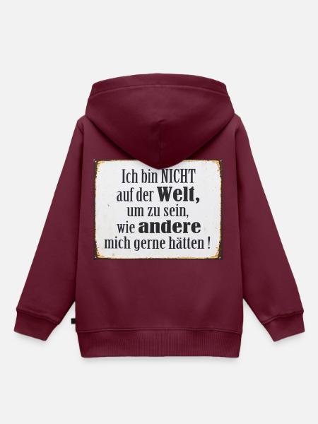Selbstbewusstsein Spruch Geschenk - Kinder Premium Organic Hoodie - Burgunderrot