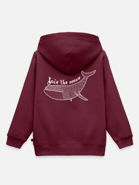 Umweltschutz - Kinder Premium Organic Hoodie - Burgunderrot