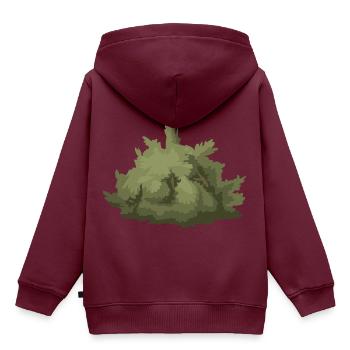 strauecher buesche shrubbery garten garden plants2 - Kinder Premium Organic Hoodie - Burgunderrot - Hinten - AI Model Kid Female (0cm)