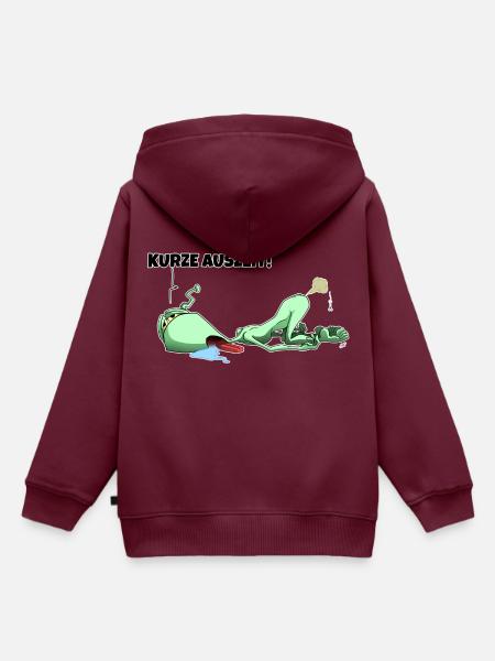 Alien Auszeit - Kinder Premium Organic Hoodie - Burgunderrot