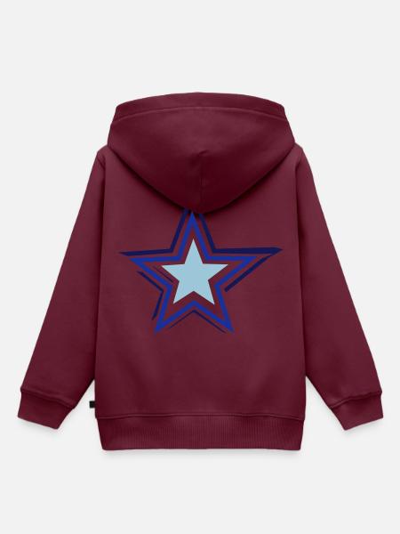 Stern - Kinder Premium Organic Hoodie - Burgunderrot