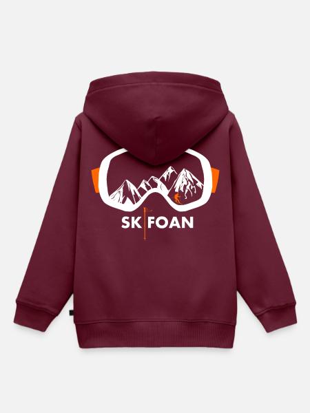 Skifoan Skibrille - Kinder Premium Organic Hoodie - Burgunderrot