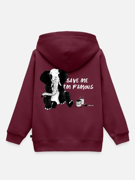 Pandaléphant - Kinder Premium Organic Hoodie - Burgunderrot