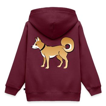 igloo iglu eskimo schnee snow winter cold kalt3 - Kinder Premium Organic Hoodie - Burgunderrot - Hinten - AI Model Kid Female (0cm)